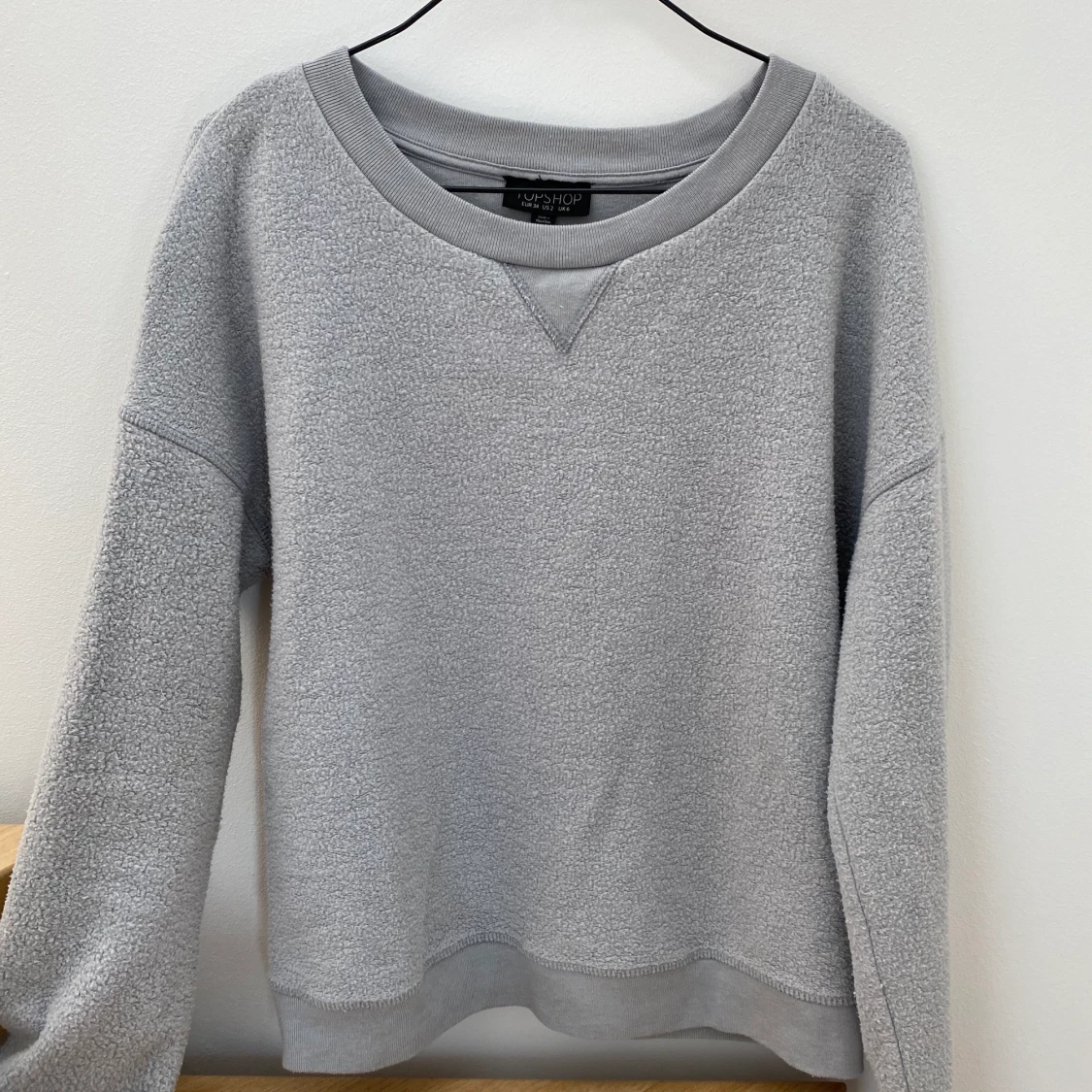 Grå mysig sweatshirt från Topshop