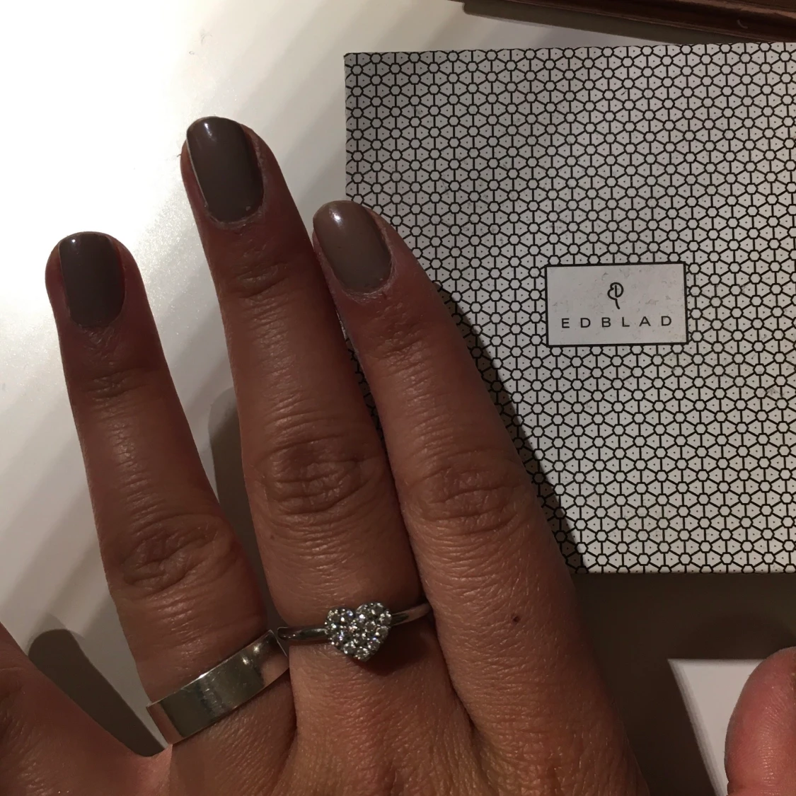 Ring i rostfritt stål strl 17,5