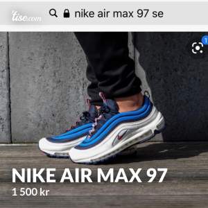 Ett par inprincip nya nike air Max 97or som är slutsålda worldwide. Strlk 43 väldigt sällsynta! Pris är diskuterbart. Vill ni ha fler bilder osv är det bara att höra av sig🥰