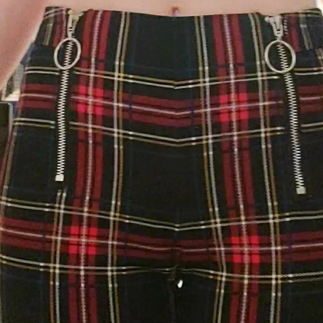 Rutiga röda byxor - 90