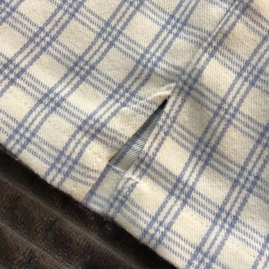 Blå/vit rutig kjol - 91