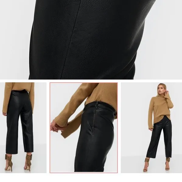 (Fusk)läderbyxa i culotte-modell, superbra passform och passar bäst för längd runt 1.60! . Jeans & Byxor.