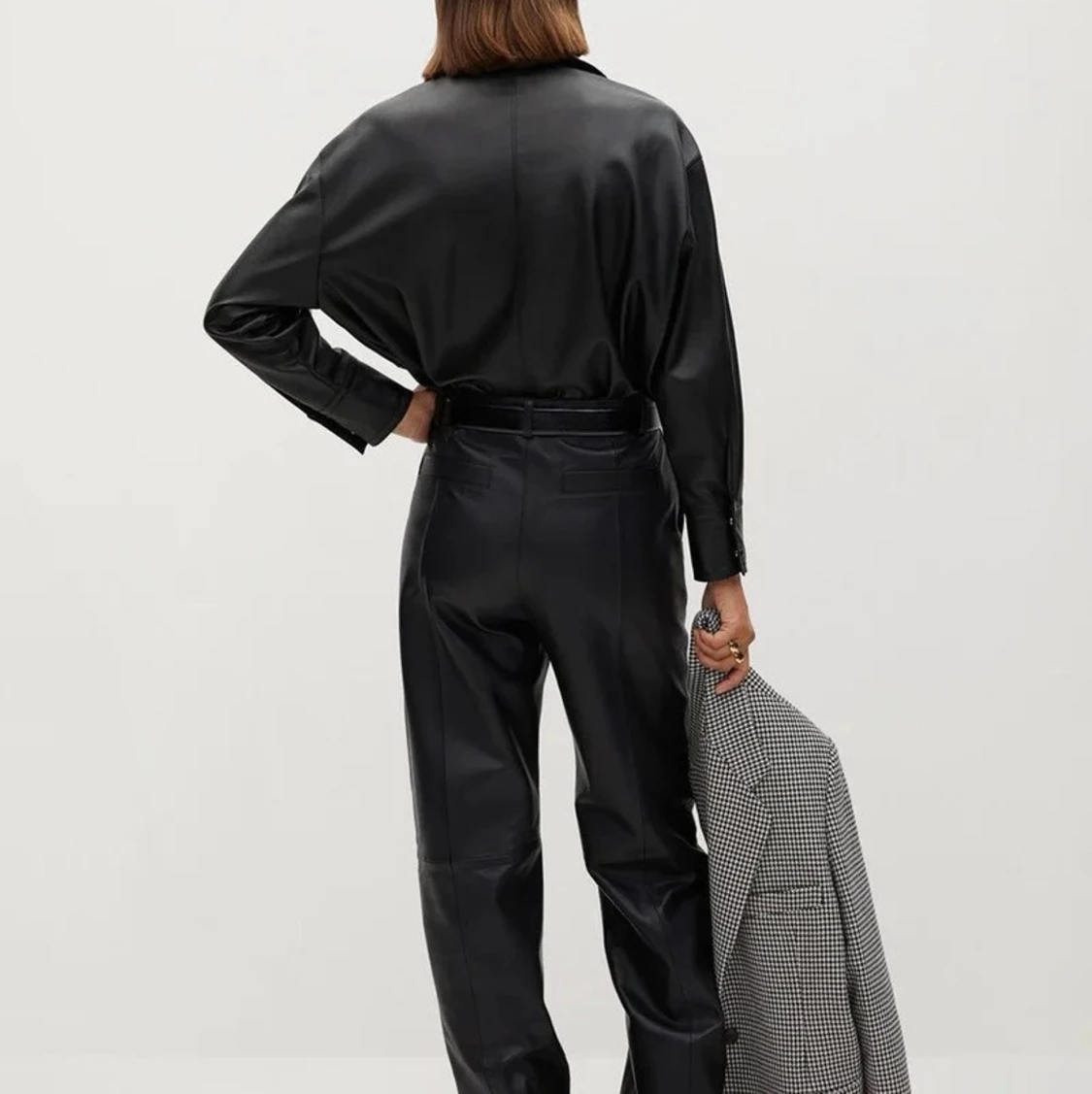 Svarta skinnbyxor - 90