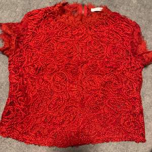 Röd spets tröja från zara🥰