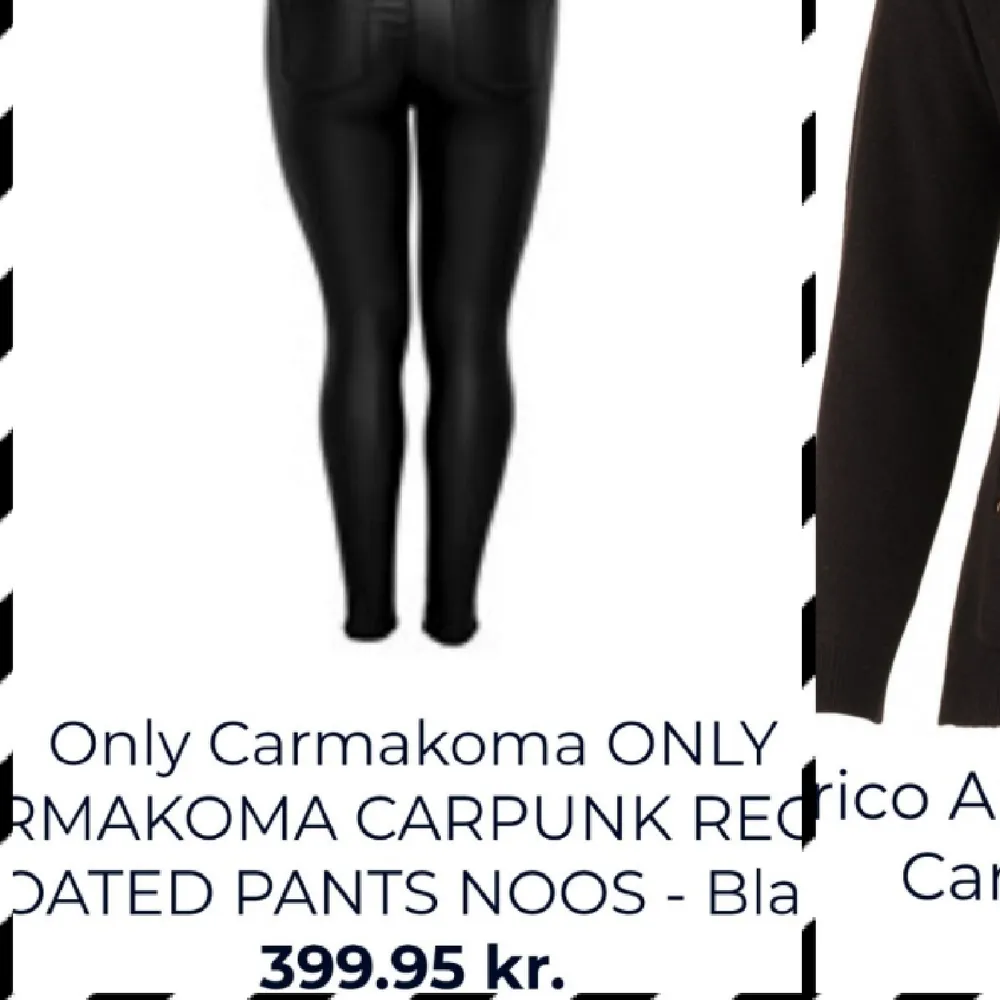 Only carakoma svarta stretsh byxor regular skinny coated storlek 48/32 . Ser ut som läder imitation jätte snygga och mode just nu.  Oanvända ej provade som nya.  . Jeans & Byxor.