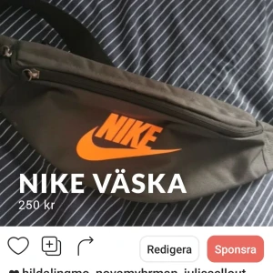 Nike väska - Denna bild och dom bilderna som kommrr efter denna är från en annnan sida där hag säljer grejer så tar bara en screenshot därifrån så ser ni va de kostar osv. Men hoppas ni ser något ni gillar😋😊
