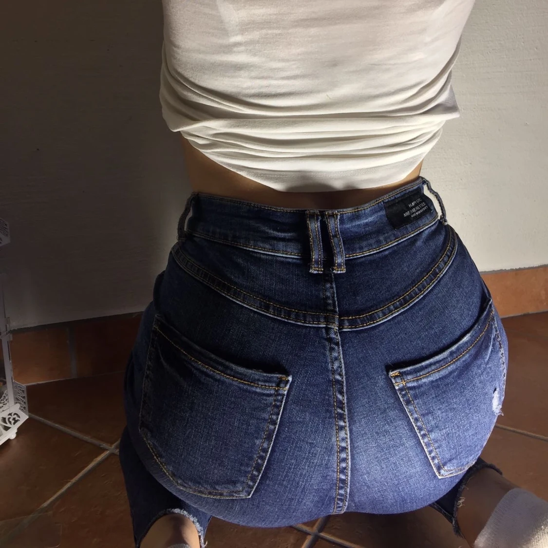 Högmidjade jeans  - 91