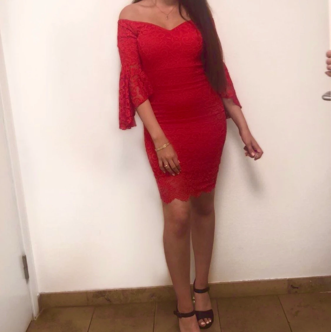 Superfin röd klänning - 91