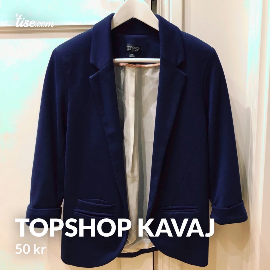 Marinblå Kavaj i trikå 