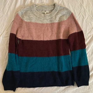 Flerfärgad stickad tröja med alpacka ull - Stickad tjock tröja med alpacka ull. Aldrig använd. Tröjan kommer från Kappahl och deras märke Hampton Republic. Storleken är S. 