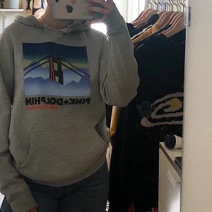 snygg hoodie köpt i san francisco! - en mysig, lite oversized hoodie som har texten pink+dolphin, san francisco och print på the golden gate bridge på framsidan. priset kan diskuteras, pm vid intresse!💓