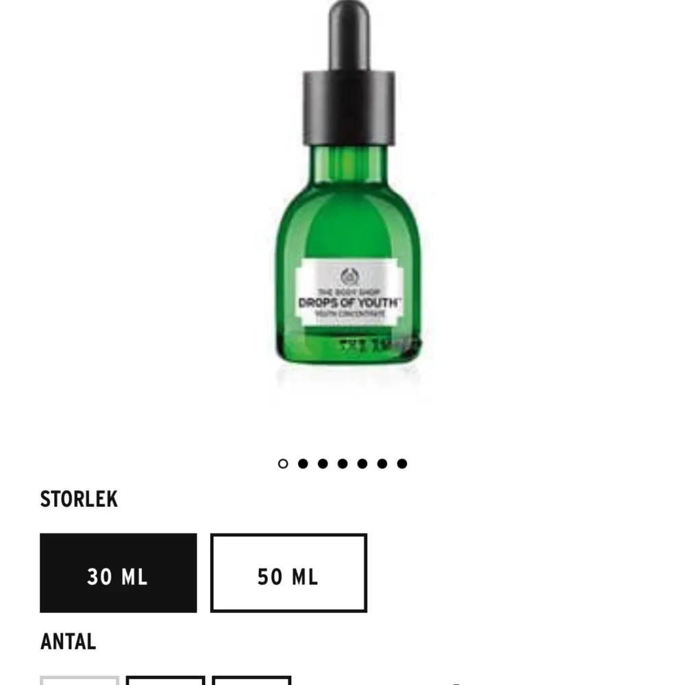 Sample bodyshop drops of youth concentrate 9ml . Accessoarer.