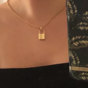 Halsband med lås - Guldigt halsband med lås, knappt använd! Känns och ser väldigt exklusivt ut! 