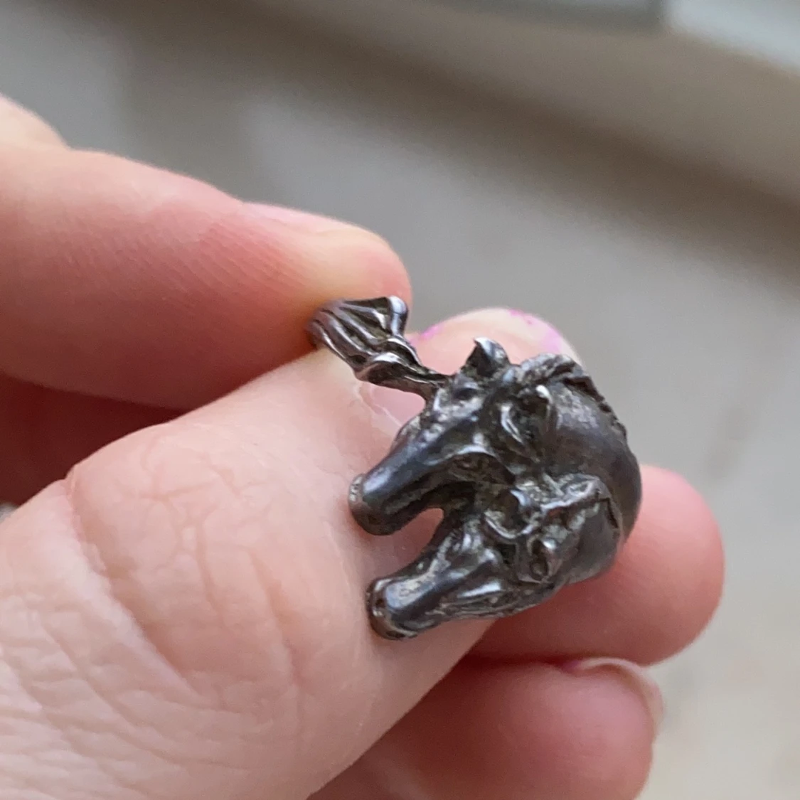 Vintage ring i stål - 91