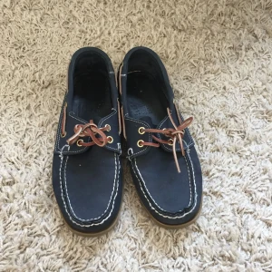  - Sebago docksides dark blue brown, very good condition
