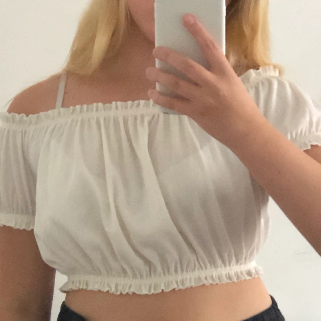 Vit off shoulder topp - 90