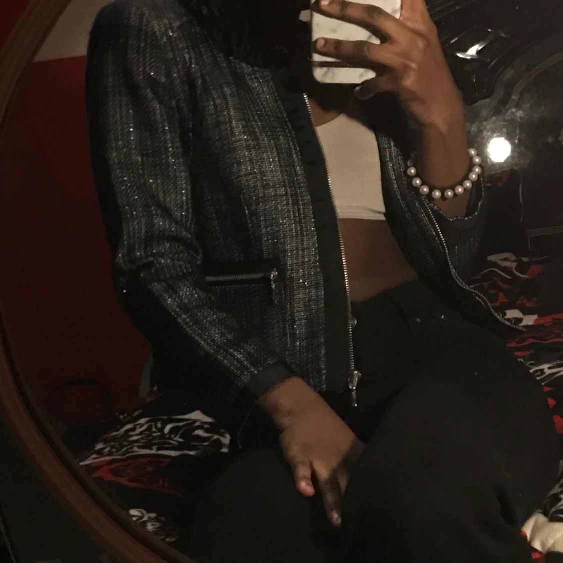 Glittrig Kort blazer