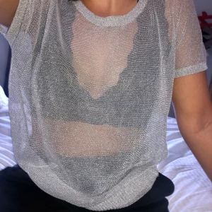 Glittrig Meshtop - Tunn glittrig topp i silvertråd från märket Pierre Cardin 🤍 Strl står inte men jag skulle säga en större S eller M. Fraktas för totalt 109 kr. 📦 Frakten är alltid spårbar o jag skickar bildbevis på både paket och frakthandling!