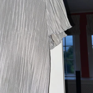 Silvrig blus - En silvrig/grå blus från NAKD x Hanna Licious kollektion, storlek large men den är kort så den är lite mindre i storleken. Jätte fint skicka aldrig använd. Skriv för fler bilder!!
