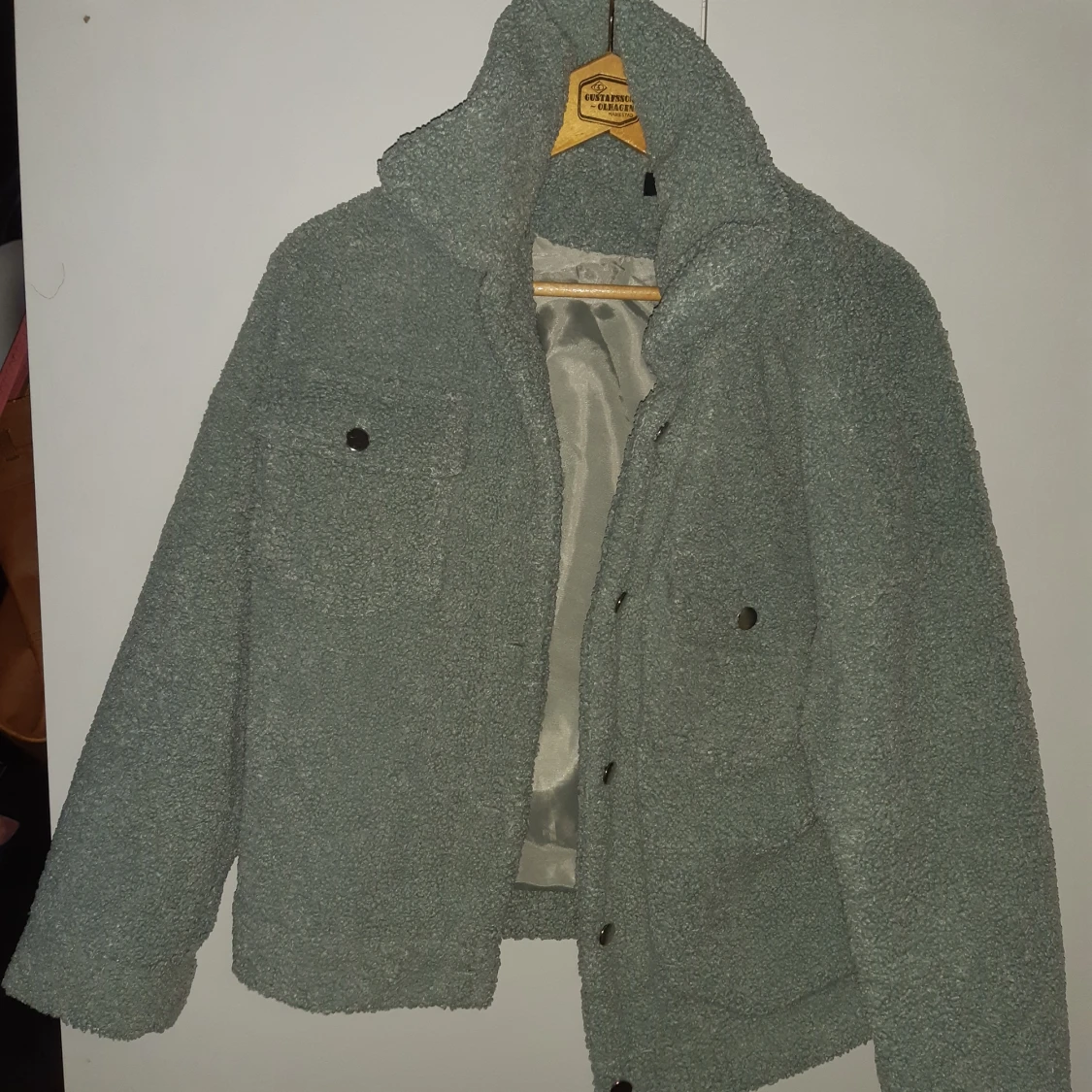 Grön teddy jacka höstjacka