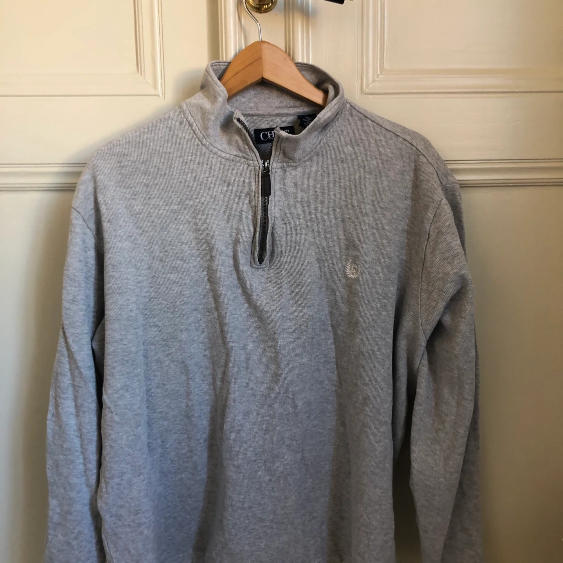 Grå half-zip sweatshirt - 90