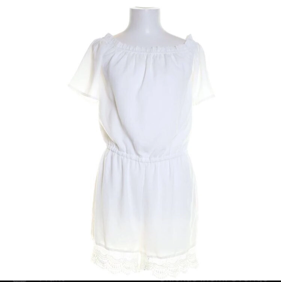 Vit kort jumpsuit/klänning