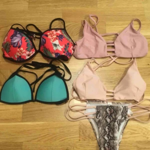  - Här är en perfect samling med bikini toppar nu till sommaren!💍☀️Säljer 1 topp för 30 men alla för 100kr🤩Om några frågor, avvakta inte med att fråga. Köparen står för frakt och jag tar swish🌿🌸