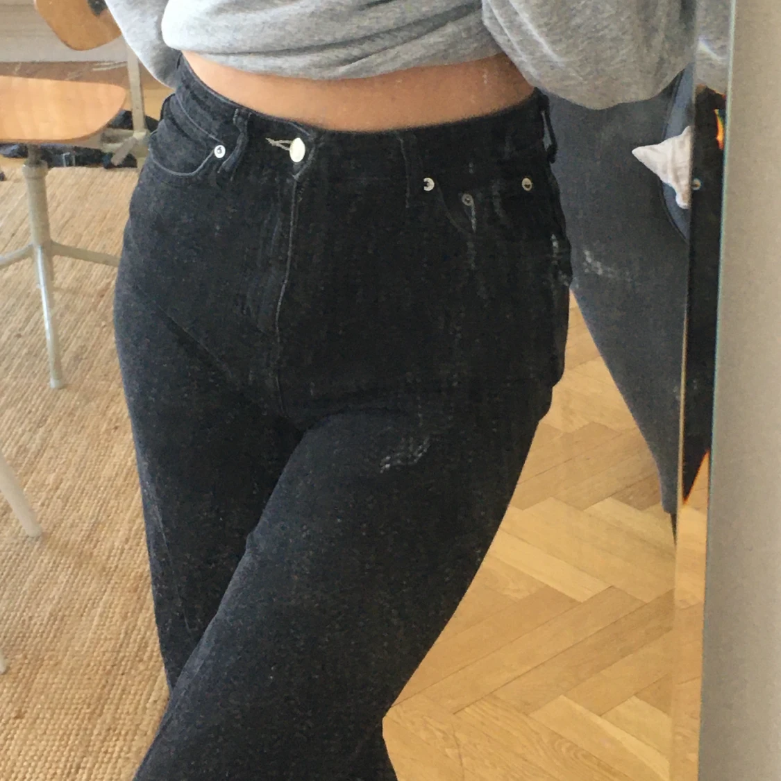 Weekday jeans — svarta Ace