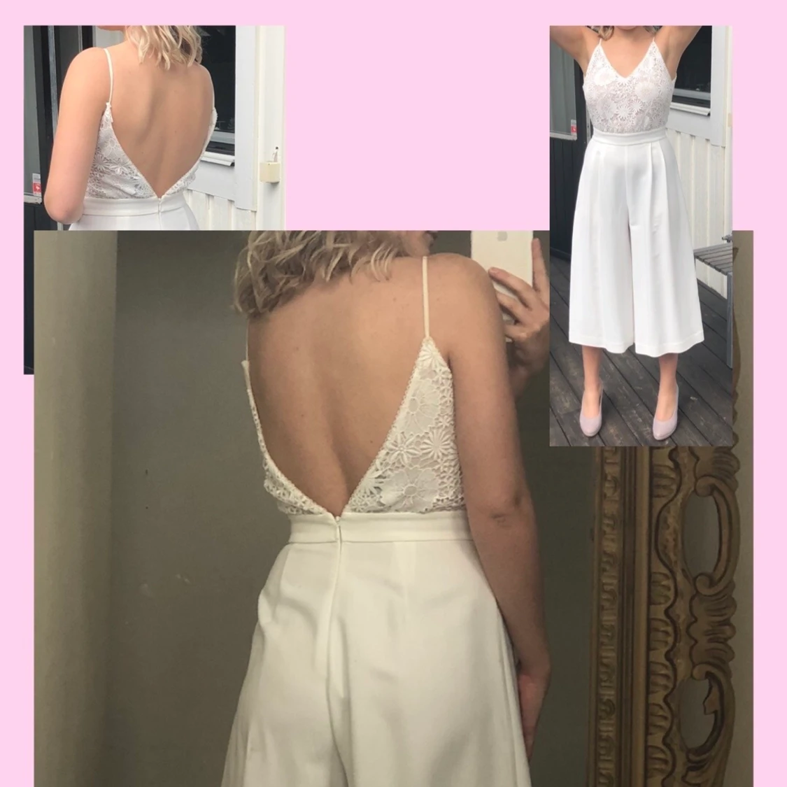 Vit nästan ny jumpusuit.  - 90