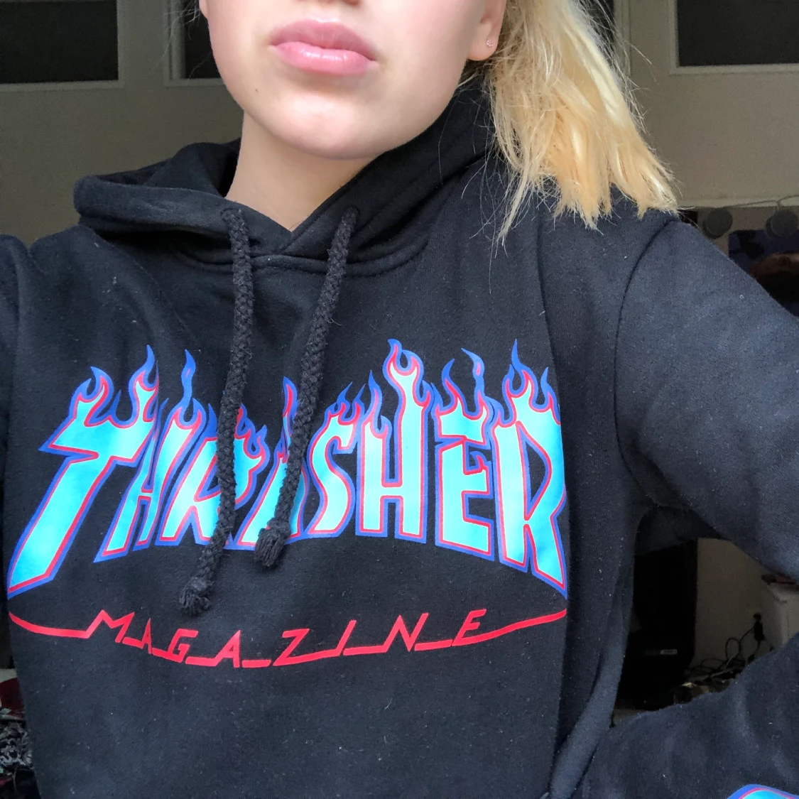 Unik Thrasher tjocktröja - 90