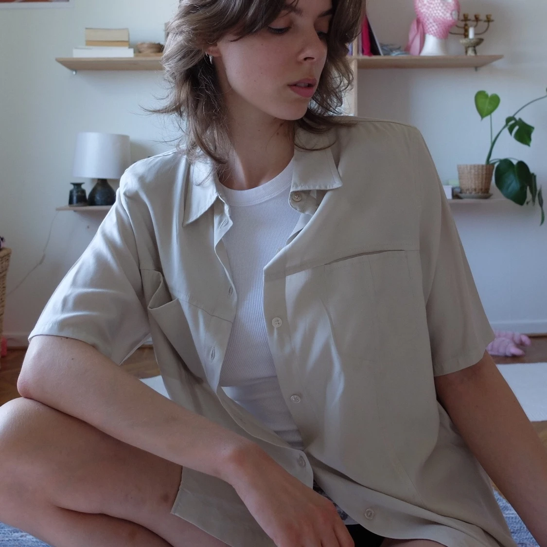 KORTÄRMAD SKJORTA  - 90