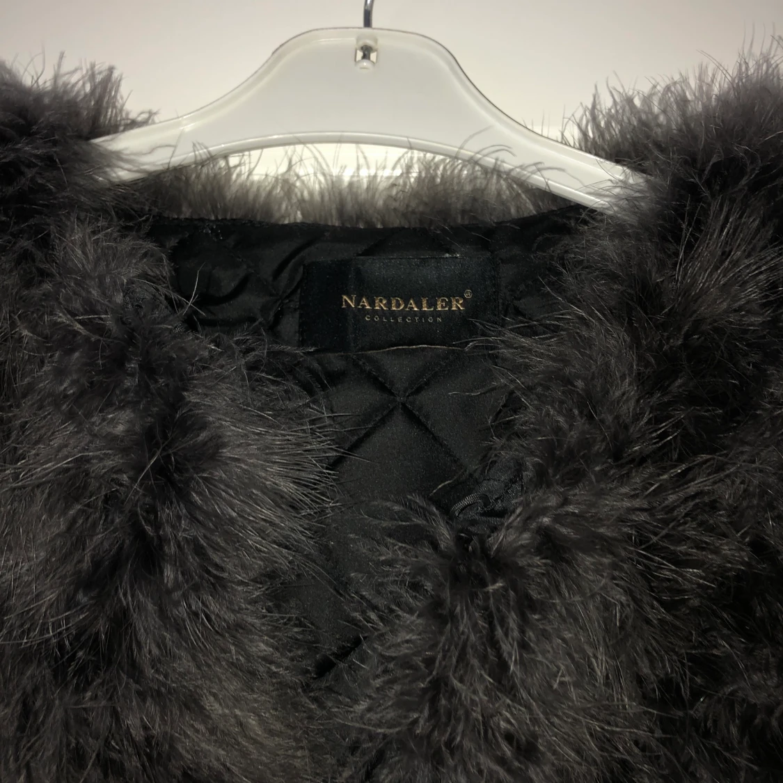 Äkta grå pälsjacka  - 91