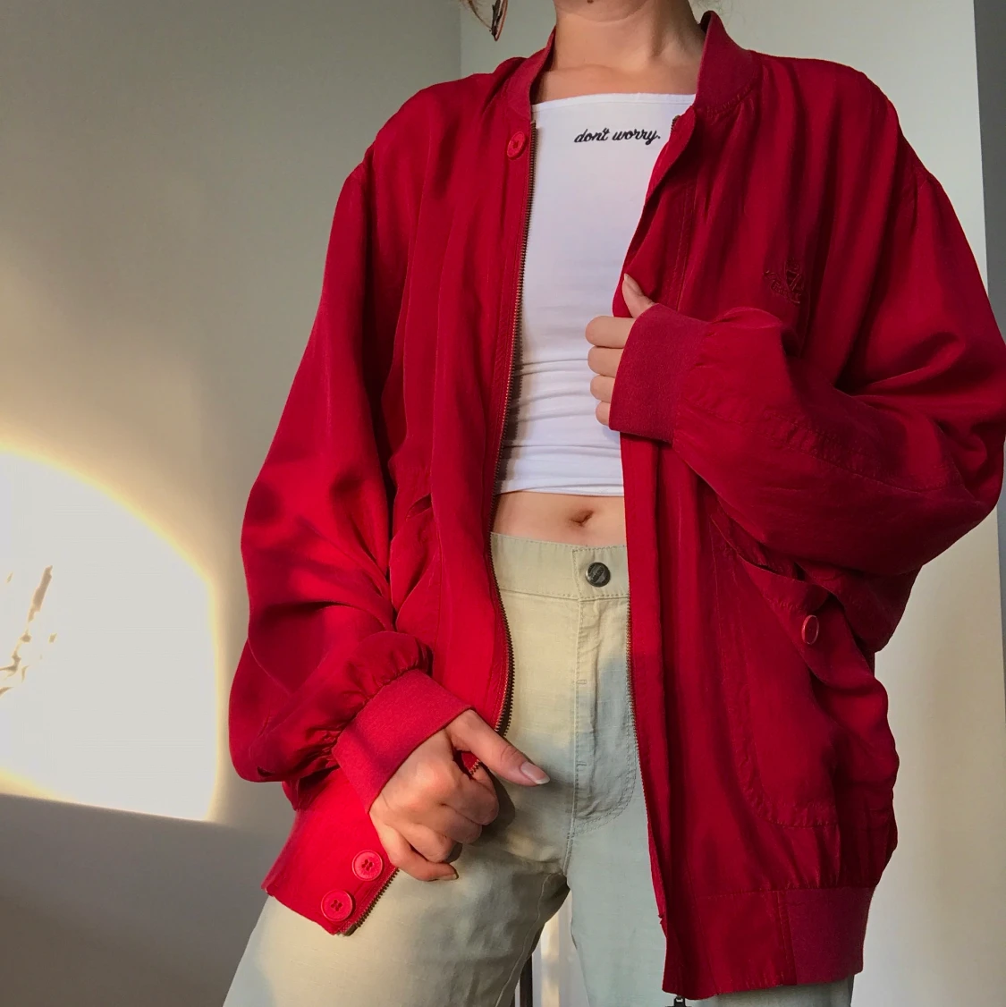 Paul & Shark vintage röd bomberjacka