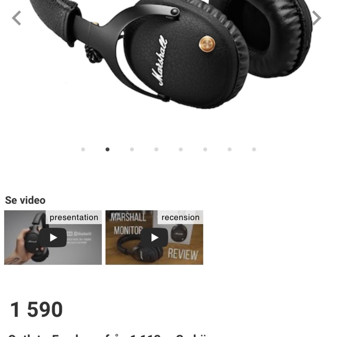 Marshall hörlurar  - 91