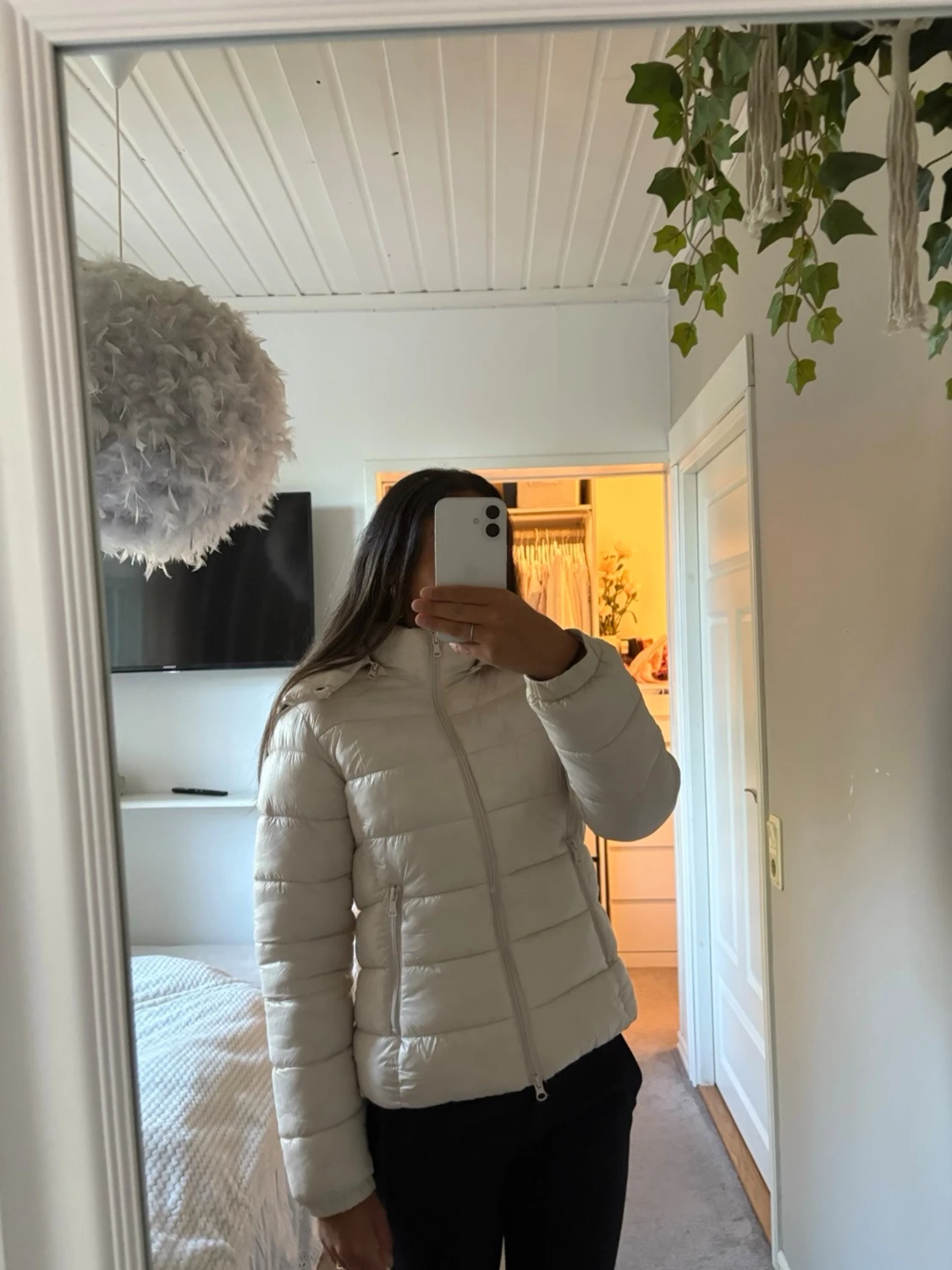 Vit puffjacka