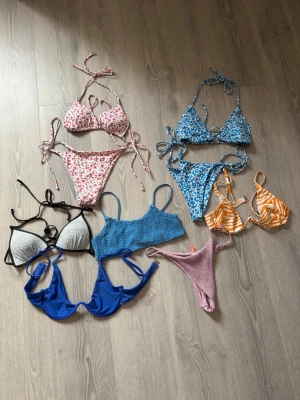 Bikinis  - Säljer dessa bikinis, säljs som paket, lite blandad så allt hör inte ihop. Från bland annat SHEIN, HM och Nelly. Storlek S-M på alla💕💕