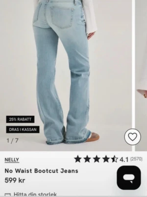 Bootcut jeans i ljusblå denim - No waist bootcut jeans storlek 36❤️