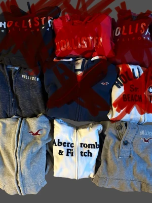 Hoodies från Hollister och Abercrombie - Säljer ett gäng hoodies som är perfekta för reselling. Hör av er innan ni köper!                                                      Har fler vid intresse
