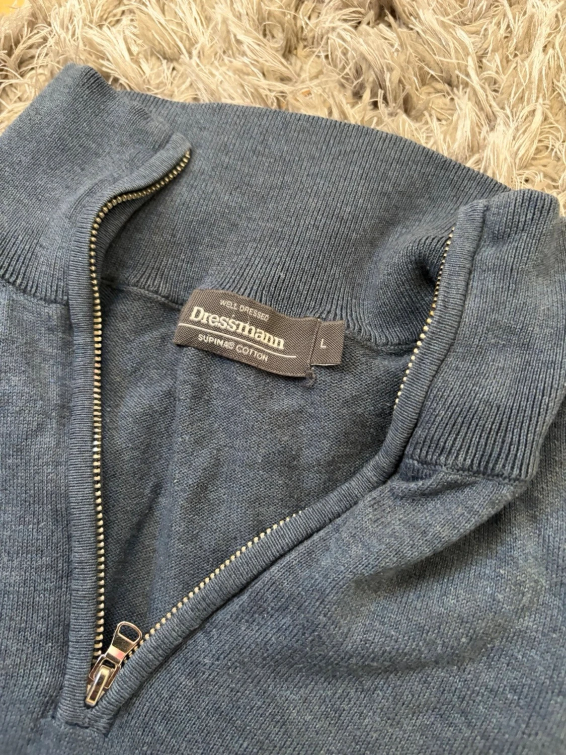 Blå halfzip  - 1