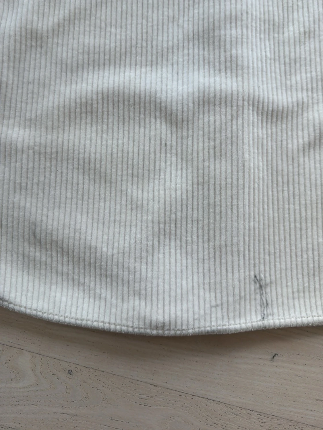 Beige ribbad manchesterskjorta - 2
