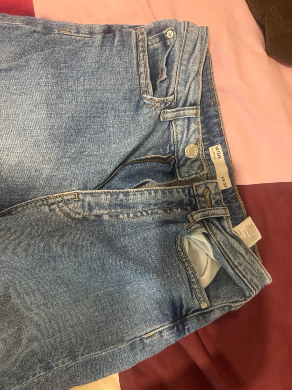 Blå raka jeans från H&M - 1