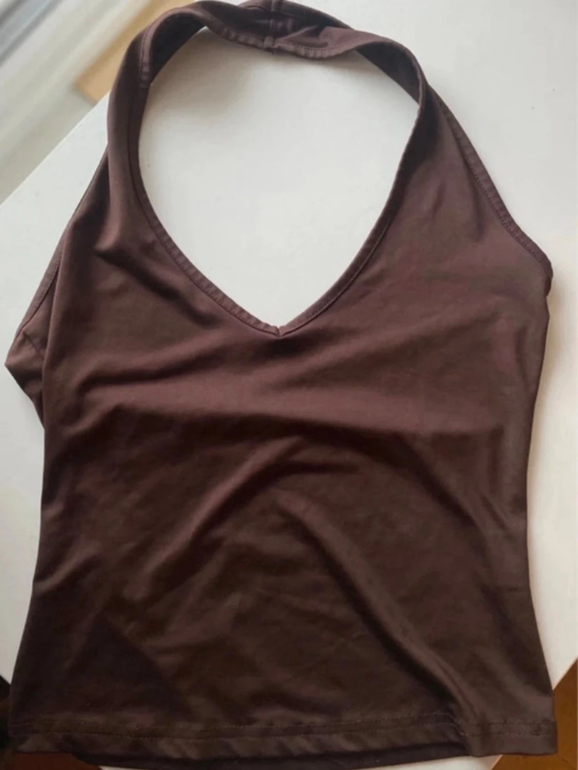 Brun halterneck topp - 1