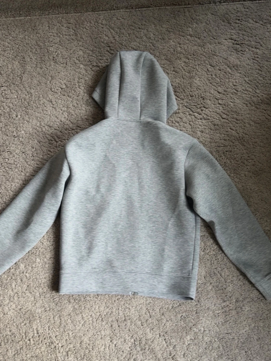 Kvalité Ljusgrå zip hoodie. - 1