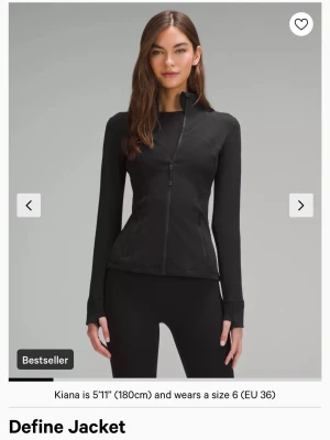 Lululemon Svart Define träningsjacka - Lululemon jacka, älskar denna men kommer inte till användning längre (orginalpris 1300 kr)