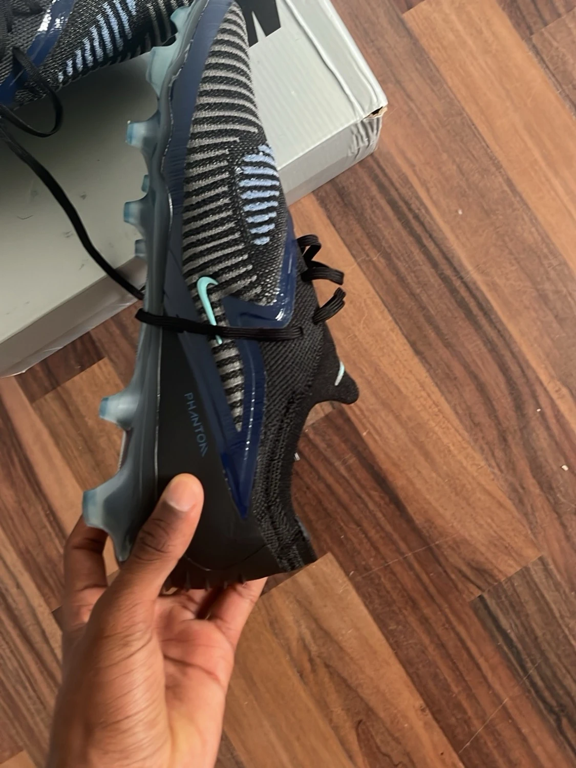 Nike Phantom GT2 fotbollsskor svart/blå - 1