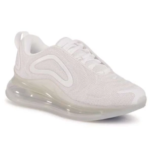 Vita sneakers med luftig sula - Snygga vita sneakers med en luftig och transparent sula. Skorna har en modern design med snörning och är tillverkade i syntetmaterial. Perfekta för en stilren look.