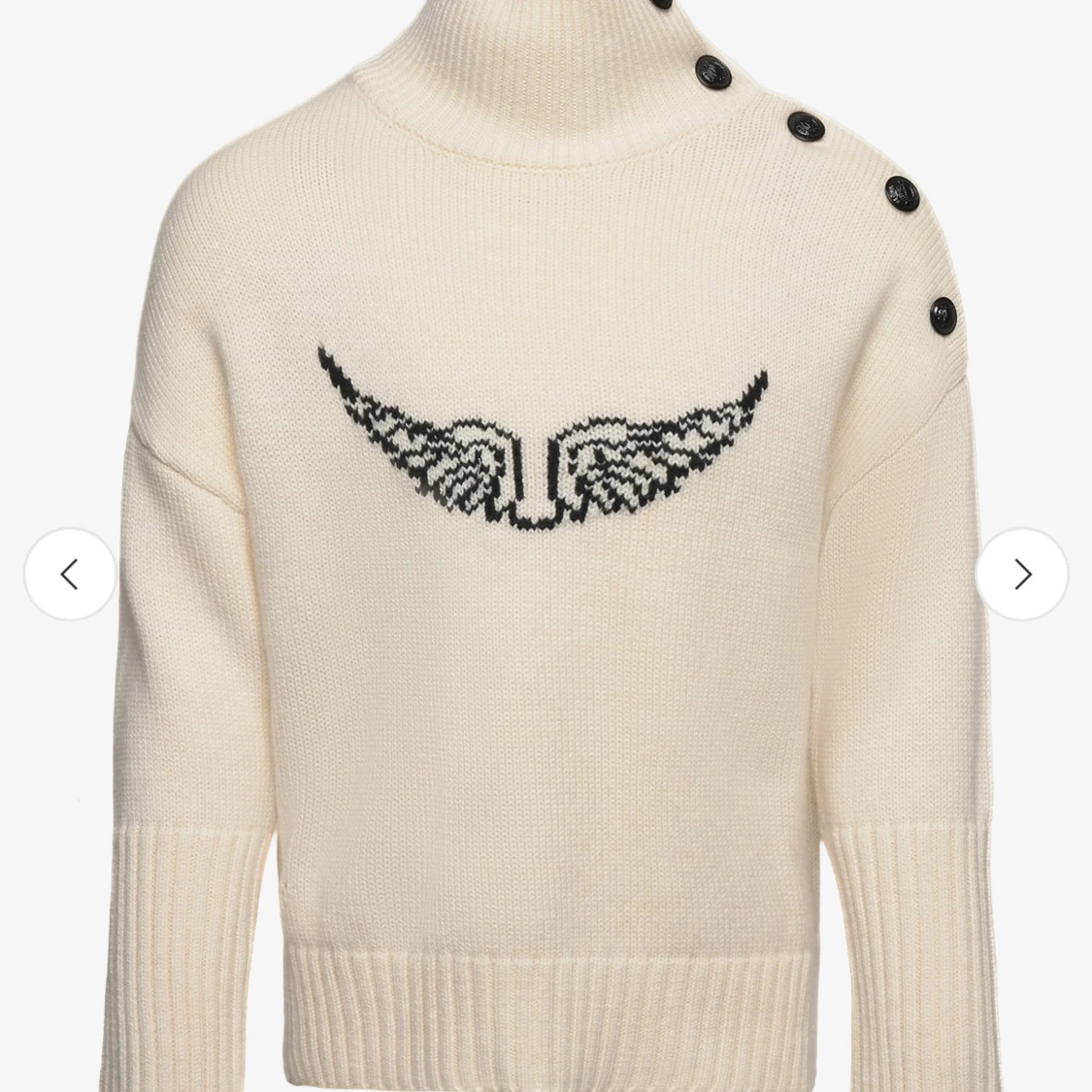 Vit stickad Zadig tröja 