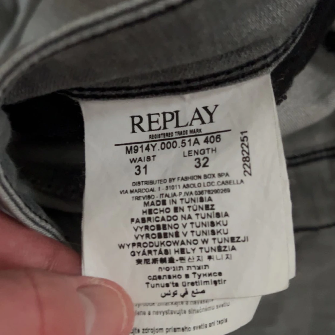 Grå jeansbyxor från Replay - 2