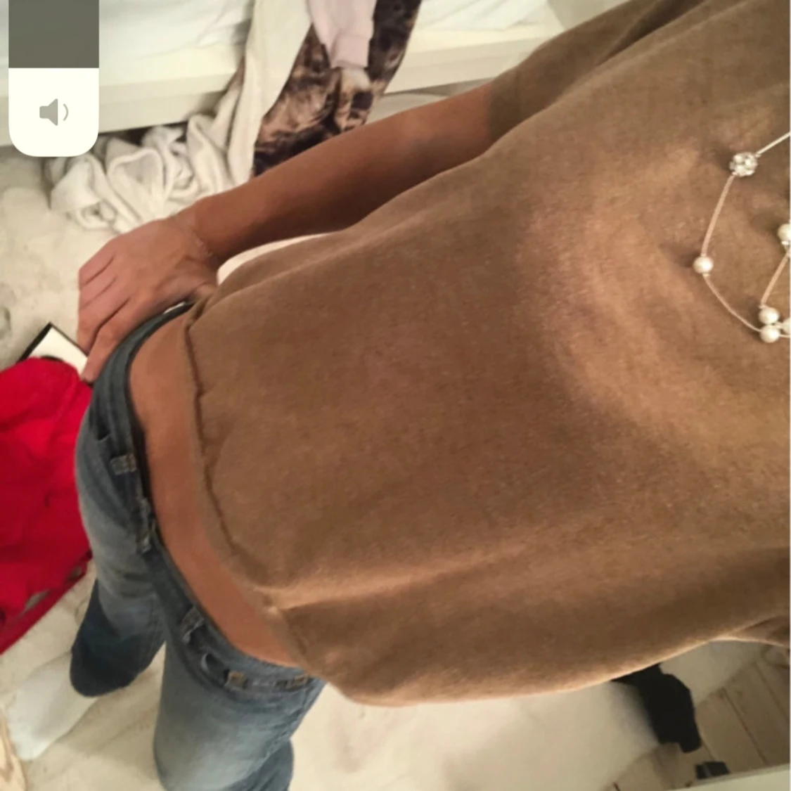 Brun kortärmad tröja - 1