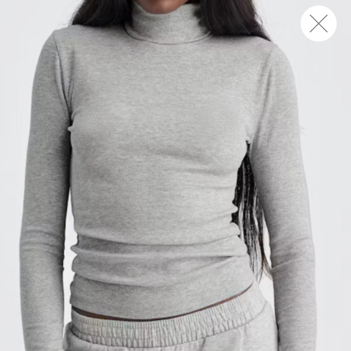 Ribbad tröja med polokrage  - 91